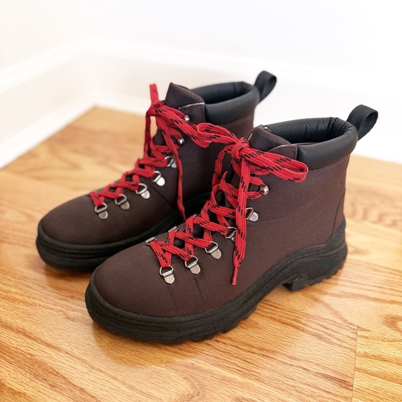 Thesus Weekend Boot, Size EU 39 (8.5 US), Brown w/ Red Laces - Picture 1 of 5
